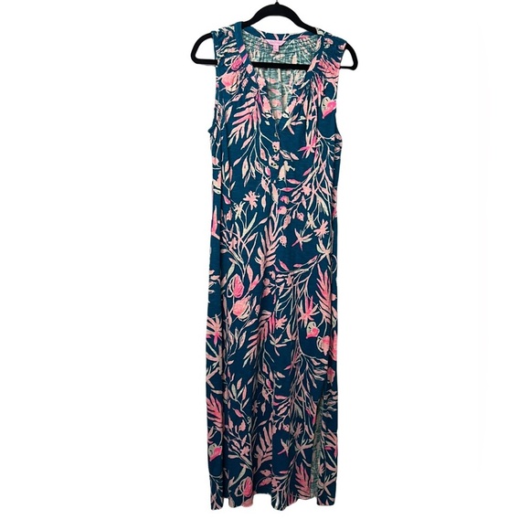 Lilly Pulitzer Essie Maxi in in Tidal Wave It's Prime Time Size L - Picture 1 of 4